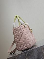 kitlife Lady Dior Bag Two-Tone green and Powder Pink - 24x20x11cm - 4