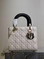 kitlife Lady Dior Bag Two-Tone black and Powder white - 20cm - 1