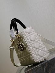 kitlife Lady Dior Bag Two-Tone black and Powder white - 20cm - 4