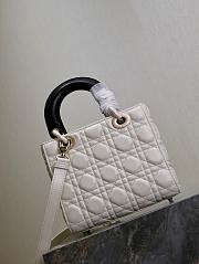 kitlife Lady Dior Bag Two-Tone black and Powder white - 20cm - 2