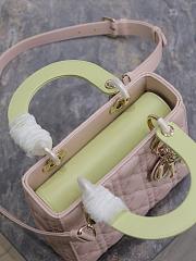 kitlife Lady Dior Bag Two-Tone green and Powder Pink - 20cm - 4