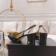 kitlife Chanel Goatskin & Grosgrain Black Slingbacks Heel - 5