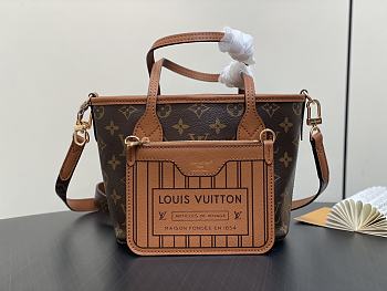 Kitlife Louis Vuitton Neverfull Bandoulière Inside Out BB brown bag - 14 x 9 x 24 cm