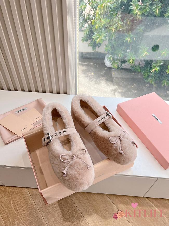 kitlife Miu Miu Bow-Detailed Ballerinas loafer Pink - 1