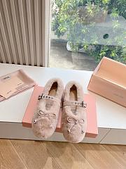 kitlife Miu Miu Bow-Detailed Ballerinas loafer Pink - 2