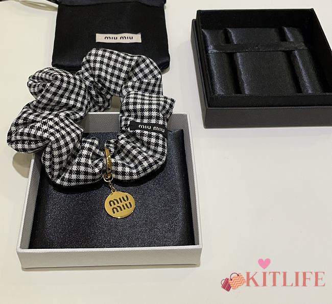 kitlife MiuMiu scrunchies black caro - 1