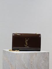 kitlife SAINT LAURENT Medium Kate Patent Leather Chain Shoulder Bag - 24x14.5x5cm - 1