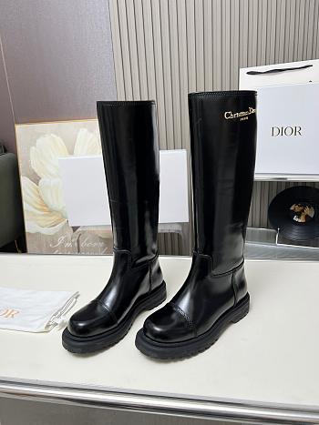 Kitlife Diorebel Boot Black Brushed Calfskin - The upper is 44 cm 