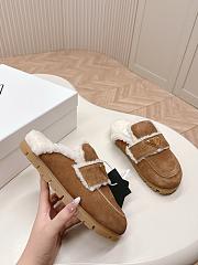 kitlife Prada Suede and shearling slippers brown - 4