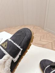 kitlife Prada Suede and shearling slippers black - 4