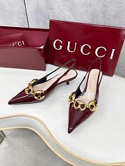 gucci Women's slingback with Marina chain 45mm red - 1