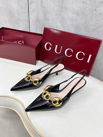 gucci Women's slingback with Marina chain 45mm black