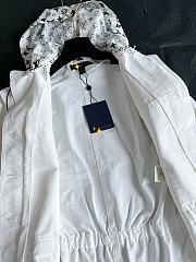 kitlife Louis Vuitton White Synthetic & Cotton Short Hooded Parka 1A5TTF - 4