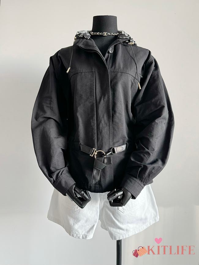 kitlife Louis Vuitton black Synthetic & Cotton Short Hooded Parka 1A5TT - 1