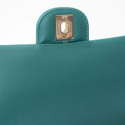 kitlife Chanel Blue Green Patent Rectangular Flap Bag - 20x12x6.5cm - 5