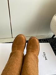 kitlife Women CELINE Bulky High Boot With Triomphe Tassels In Shearling And Suede Calfskin Leather - 6