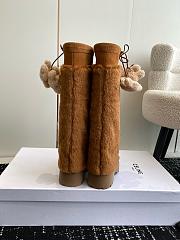 kitlife Women CELINE Bulky High Boot With Triomphe Tassels In Shearling And Suede Calfskin Leather - 5