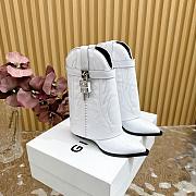 kitlife givenchy Shark Lock Cowboy ankle boots in leather white - 1