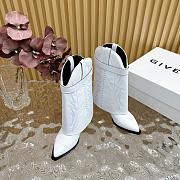 kitlife givenchy Shark Lock Cowboy ankle boots in leather white - 6
