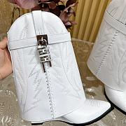 kitlife givenchy Shark Lock Cowboy ankle boots in leather white - 4