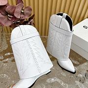 kitlife givenchy Shark Lock Cowboy ankle boots in leather white - 3