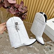 kitlife givenchy Shark Lock Cowboy ankle boots in leather white - 2