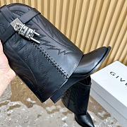 kitlife givenchy Shark Lock Cowboy ankle boots in leather black - 5