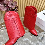 kitlife givenchy Shark Lock Cowboy ankle boots in leather red - 2