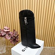 kitlife givenchy Shark Slip-on high boots Lock Cowboy boots in aged leather black - 5
