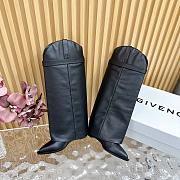kitlife givenchy Shark Slip-on high boots Lock Cowboy boots in aged leather black - 2