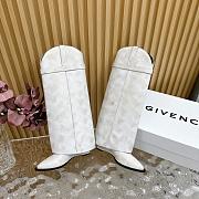 kitlife givenchy Shark Lock Cowboy boots in aged leather ivory - 2