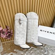 kitlife givenchy Shark Lock Cowboy boots in aged leather ivory - 3