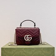 kitlife Gucci GG Marmont top handle bag red - 17 × 13 × 6 cm - 1