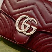 kitlife Gucci GG Marmont top handle bag red - 17 × 13 × 6 cm - 4