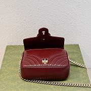 kitlife Gucci GG Marmont top handle bag red - 17 × 13 × 6 cm - 2