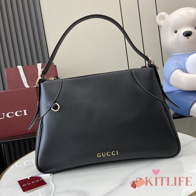 Kitlife gucci GG Emblem medium shoulder bag black - 37x238 cm - 1