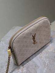 kitlife Saint Laurent Gaby patent leather shoulder bag gray - 19x3x3.5cm - 4