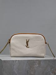 kitlife Saint Laurent Gaby patent leather shoulder bag cream - 19x3x3.5cm - 1