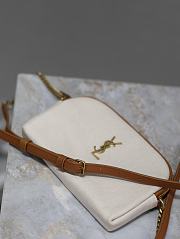 kitlife Saint Laurent Gaby patent leather shoulder bag cream - 19x3x3.5cm - 2