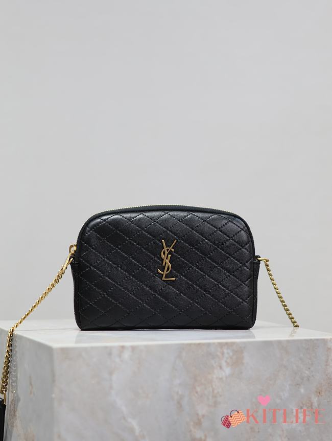 kitlife Saint Laurent Gaby patent leather shoulder bag black - 19x3x3.5cm - 1