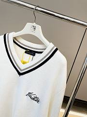 kitlife Louis Vuitton Oversized V-Neck Signature Pullover - 6