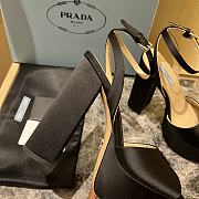 Kitlife Prada satin platform 135mm heels black - 3