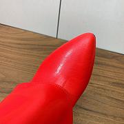kitlife Givenchy Shark Lock Buckles leather ankle boots red - 2