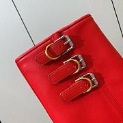 kitlife Givenchy Shark Lock Buckles leather ankle boots red - 5