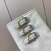 kitlife Givenchy Shark Lock Buckles leather ankle boots white - 3