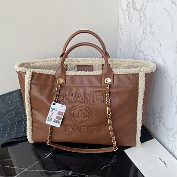 kitlife Chanel shopping bag brown - 38cm