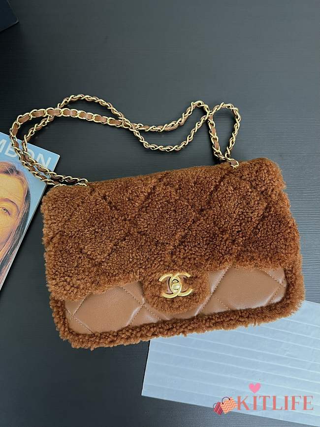 Kitlife Chanel flap bag new ss brown - 16 x 23.5 x7.5 cm  - 1
