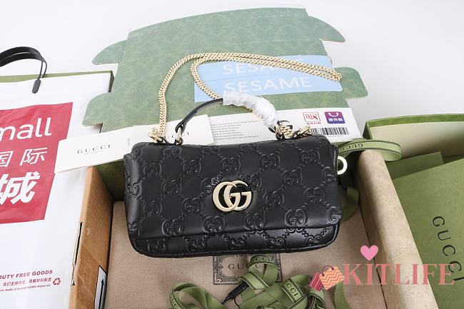 kitlife GG Milano mini top handle bag black - 21 x 12.5 x 4.5cm - 1