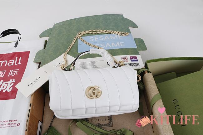 Kitlife GG Milano small top handle bag Double G white - 21x12.5x4.5 cm - 1