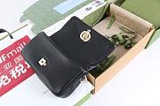 Kitlife GG Milano small top handle bag Double G black puffy leather - 21x12.5x4.5 cm - 4